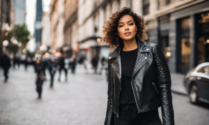 leather jacket women