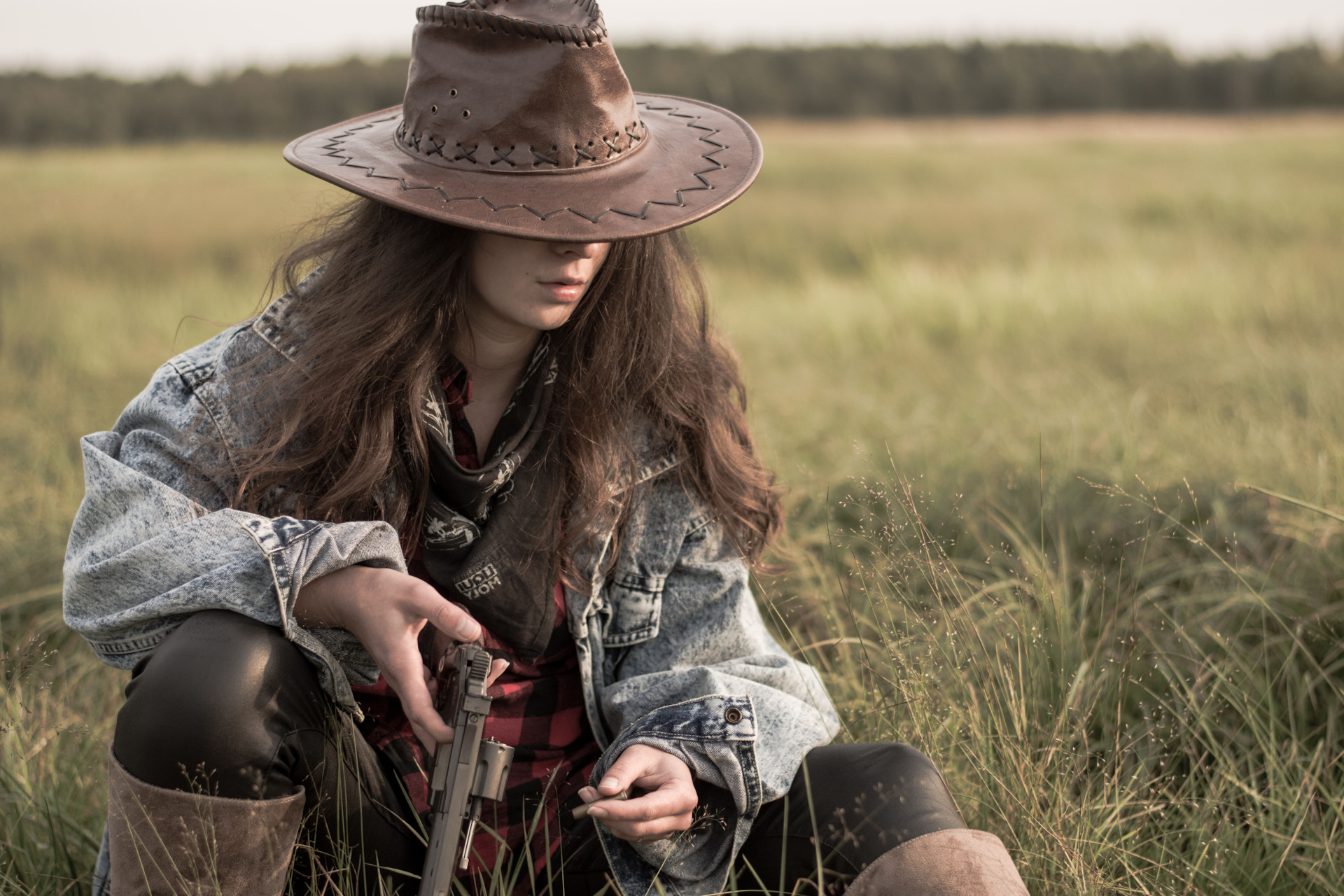 leather hat