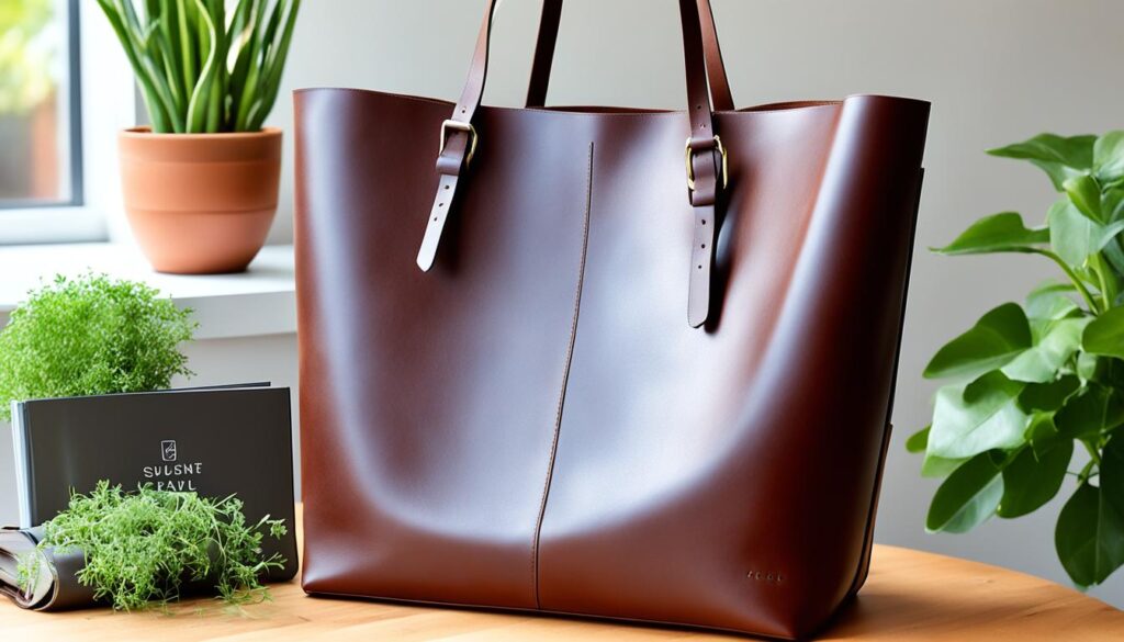 leather tote bag