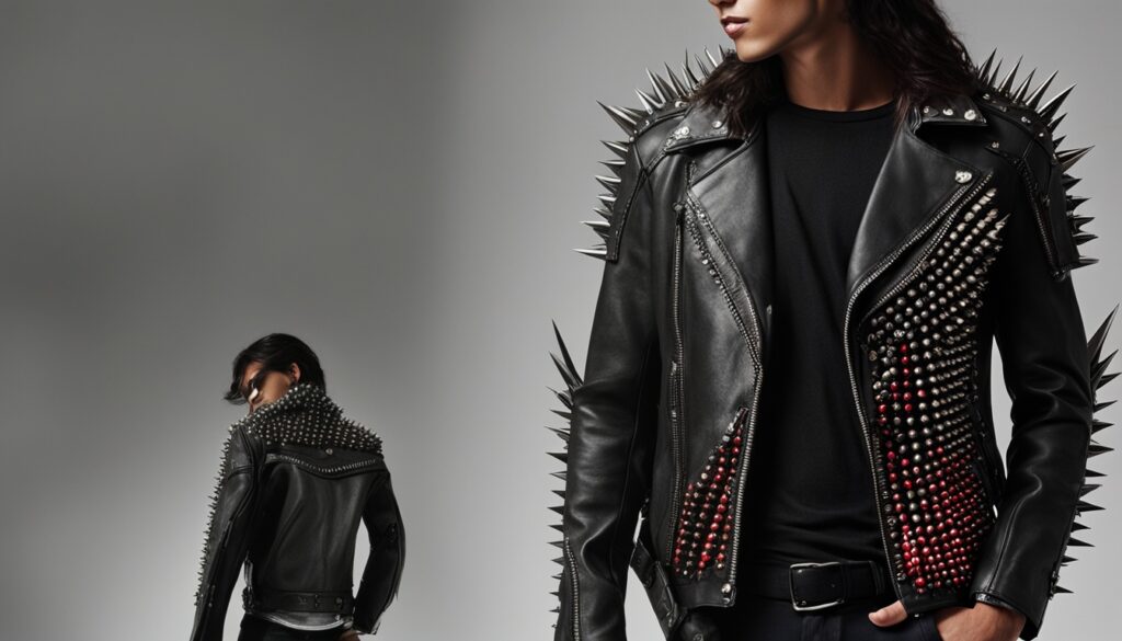 spiked leather jacket