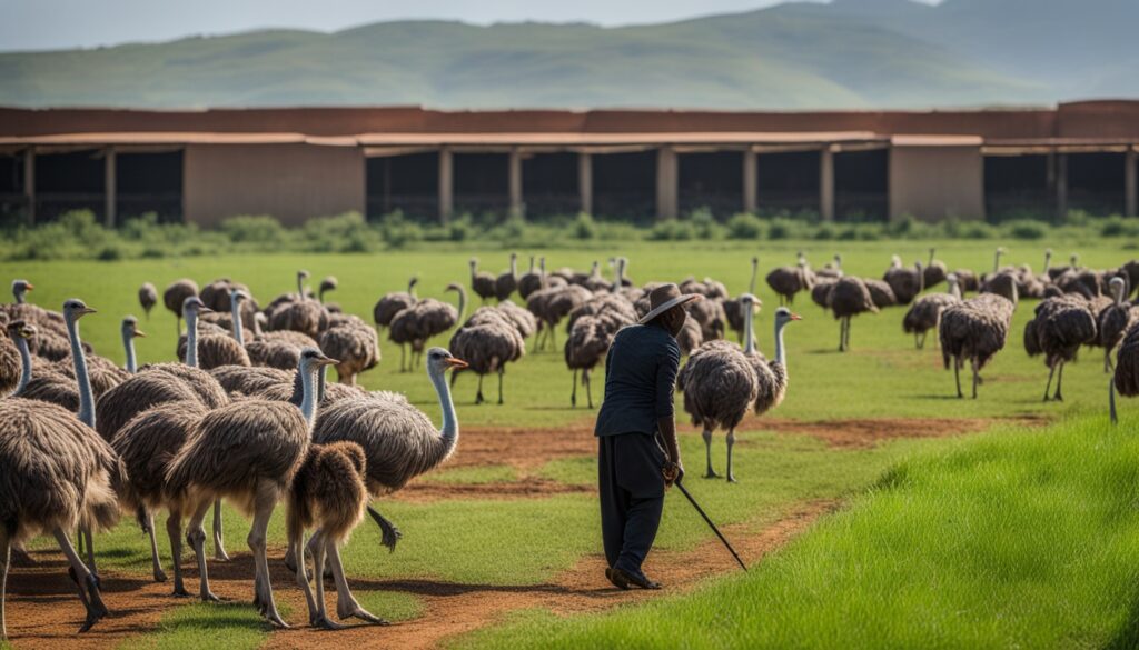 sustainable ostrich leather industry