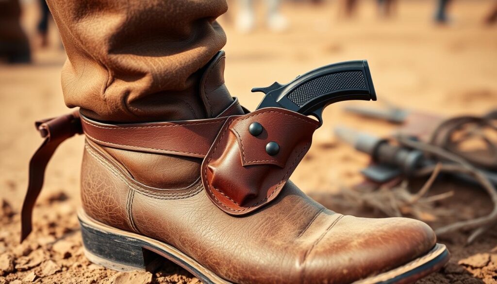 western-style leather holsters